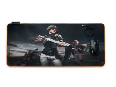 Mouse Pad Gamer RGB, Diseño PUBG , extra grande - miniatura 4