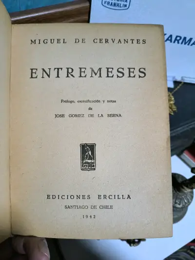 Libro antiguo 'Entremeses' de Miguel de Cervantes - miniatura 2