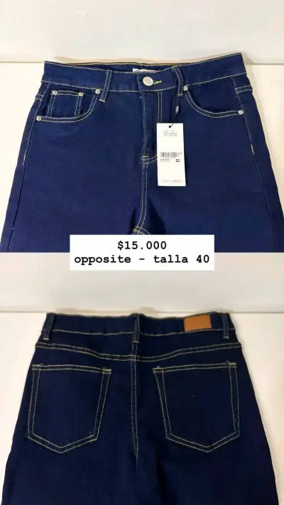 Jeans azul oscuro Opposite talla 40 - miniatura 3