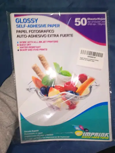 Papel Fotográfico Autoadhesivo Glossy A4 50 Hojas - miniatura 2