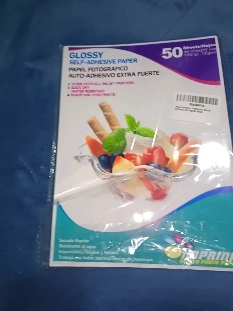 Papel Fotográfico Autoadhesivo Glossy A4 50 Hojas - 3