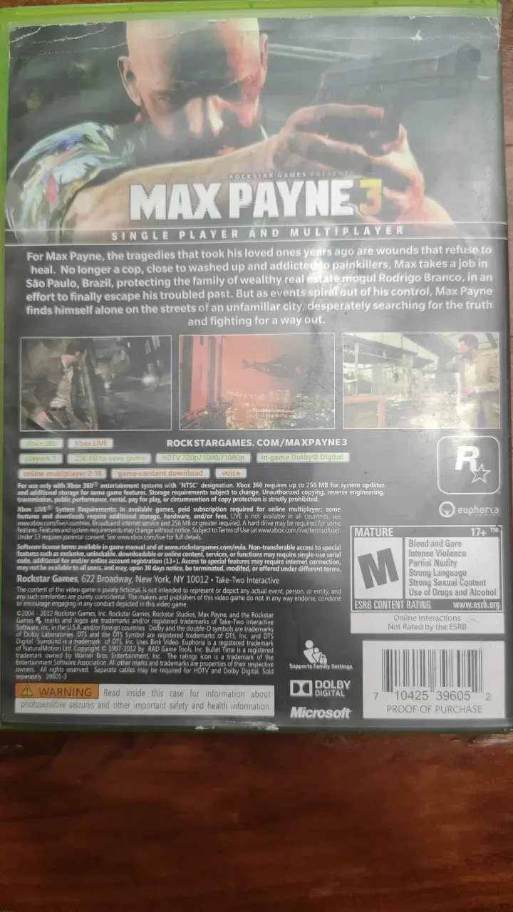 Juego Xbox 360 Max Payne 3 - 2
