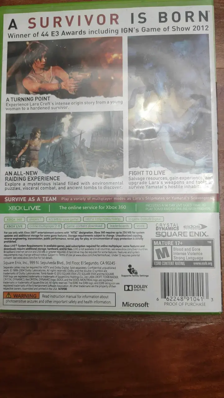 Juego Xbox 360 Tomb Raider - 2
