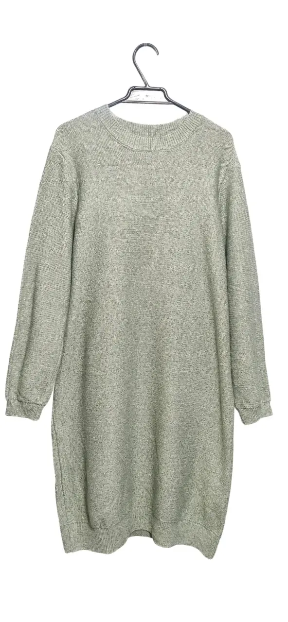 Vestido tejido verde jaspeado O'Stin talla L - 2