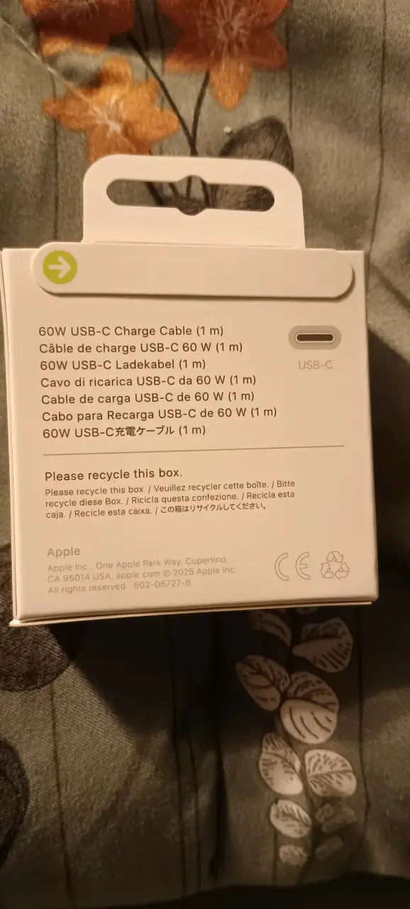 Cable de Carga iPhone tipo C 60W Apple 1m - 2