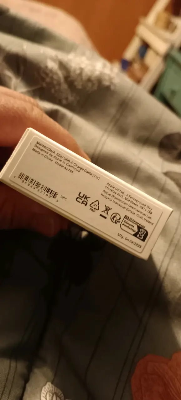 Cable de Carga iPhone tipo C 60W Apple 1m - 5