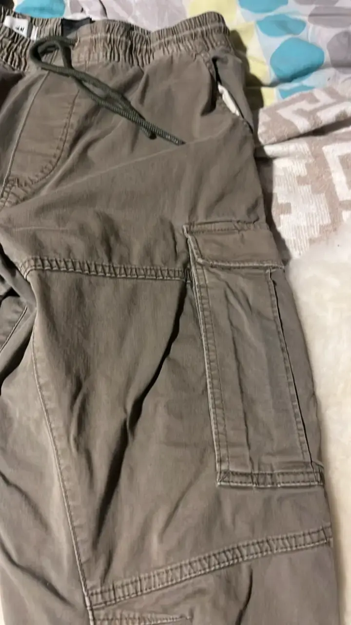 Pantalones cargo verde oliva para hombre - 2