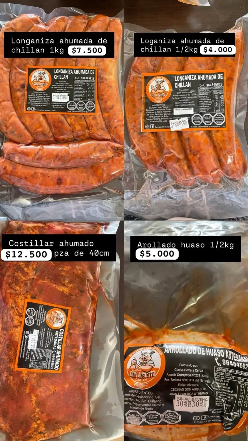 Longaniza Ahumada de Chillán 1kg Don Augusto - 1
