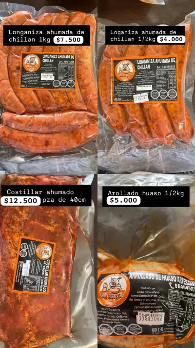 Longaniza Ahumada de Chillán 1kg Don Augusto - miniatura 1
