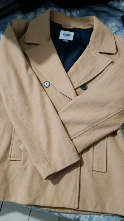 Abrigo beige de lana Old Navy para hombre - miniatura 3