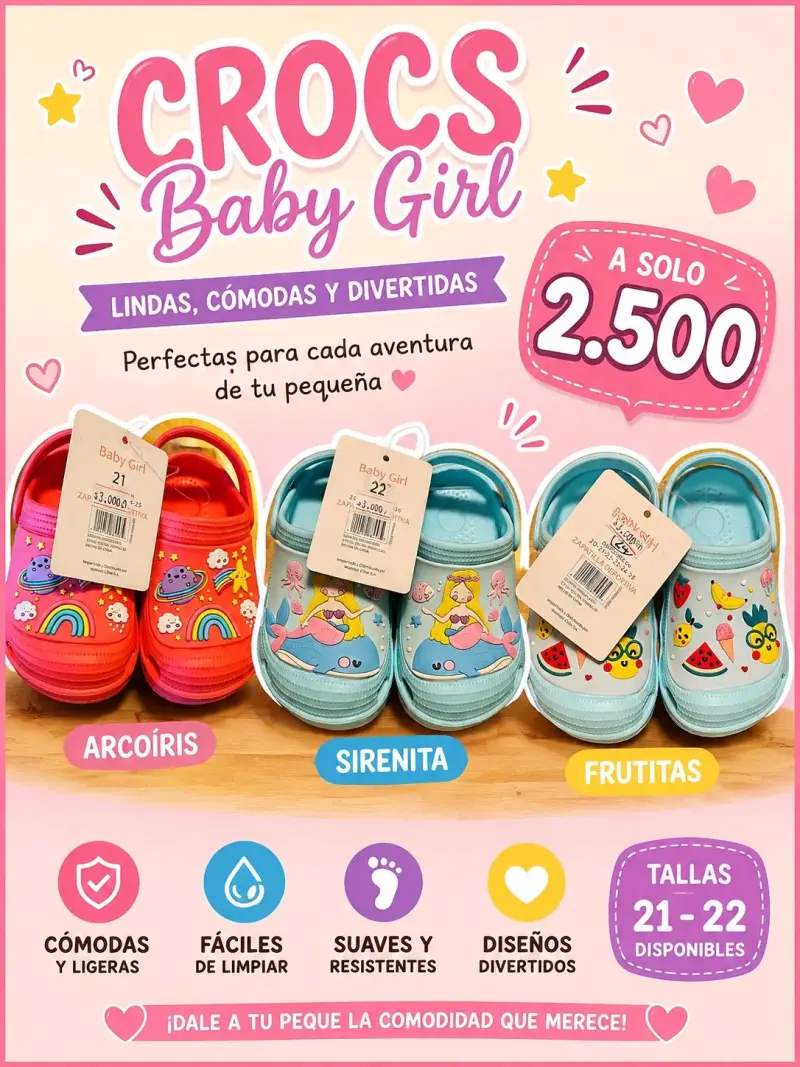 Crocs para niños y niñas con diseños divertidos - 1