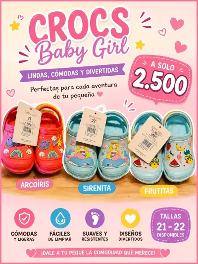 Crocs para niños y niñas con diseños divertidos - miniatura 1