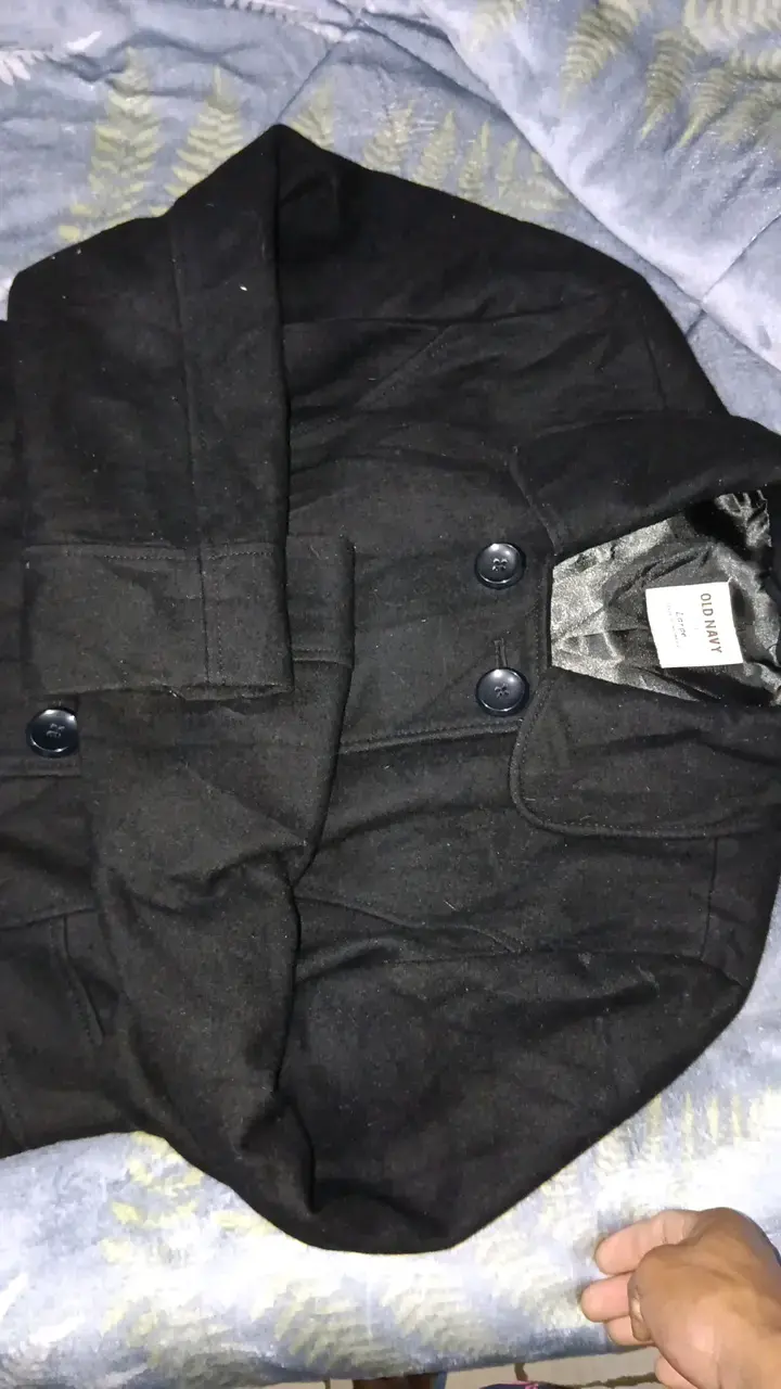 Abrigo negro de lana Old Navy para mujer - 3