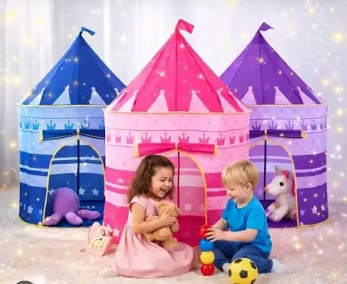 Tienda de campaña infantil castillo colores variados