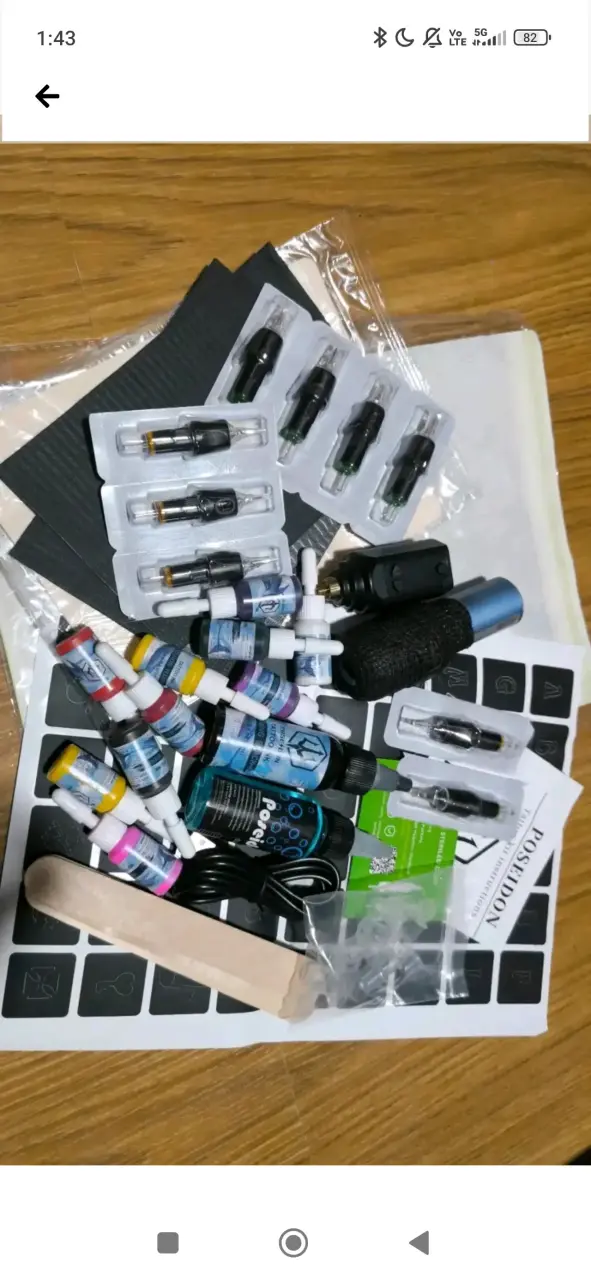 Kit de Tatuaje Completo Poseidon con Tintas y Agujas - 2