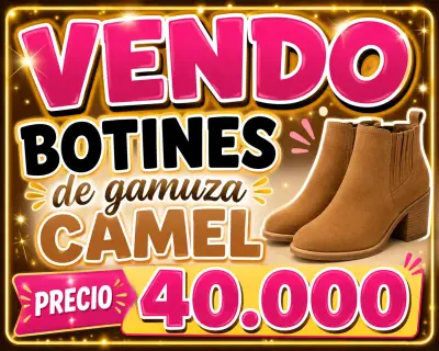 Botines de gamuza camel en buen estado - miniatura 1