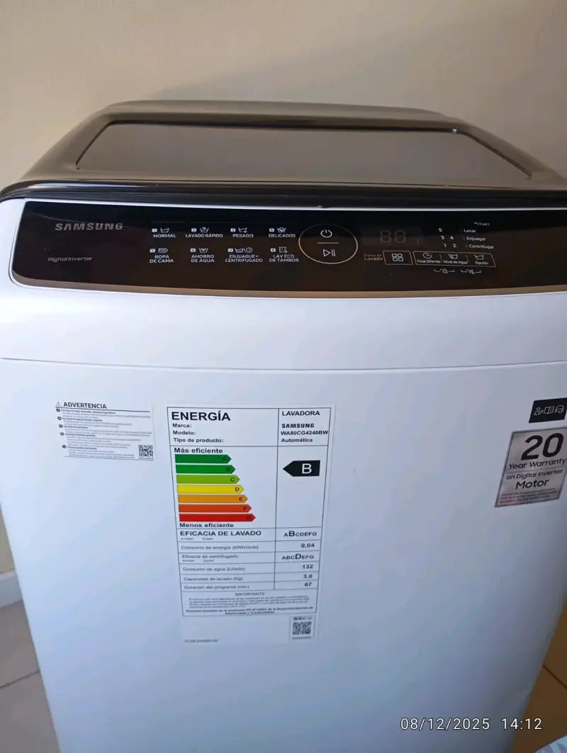 Lavadora Samsung Digital Inverter 8kg - 1
