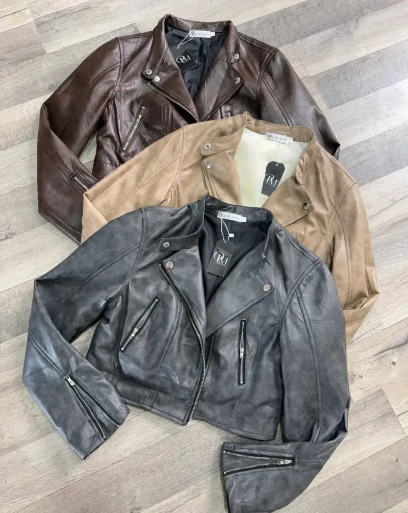 Chaquetas de cuero para mujer en varios colores - 2
