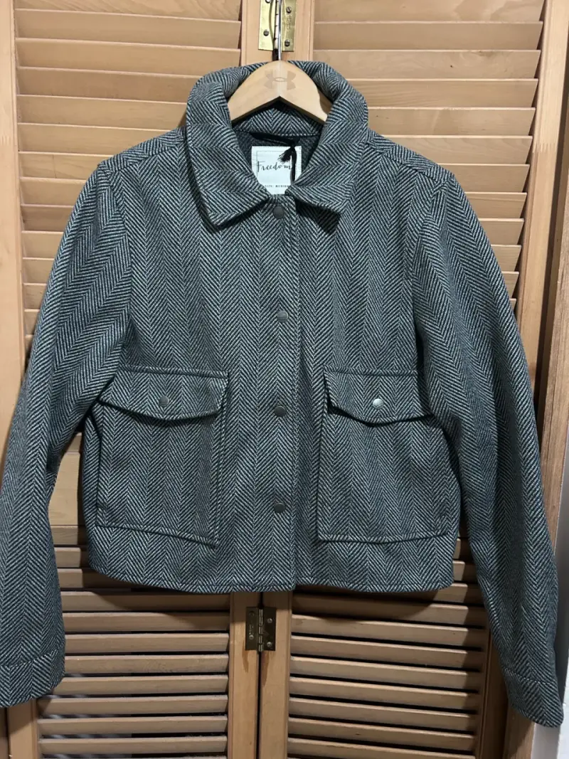 Chaqueta de pana beige para mujer - 5