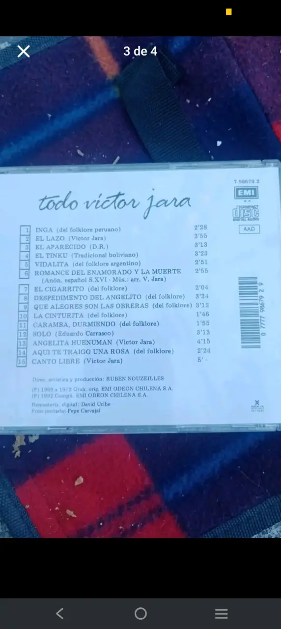 CD Todo Víctor Jara Álbum Musical - 3