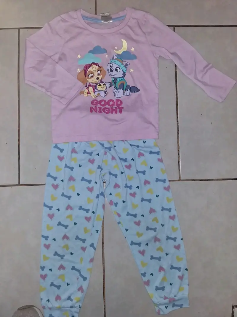 Pijama infantil Paw Patrol rosa y celeste