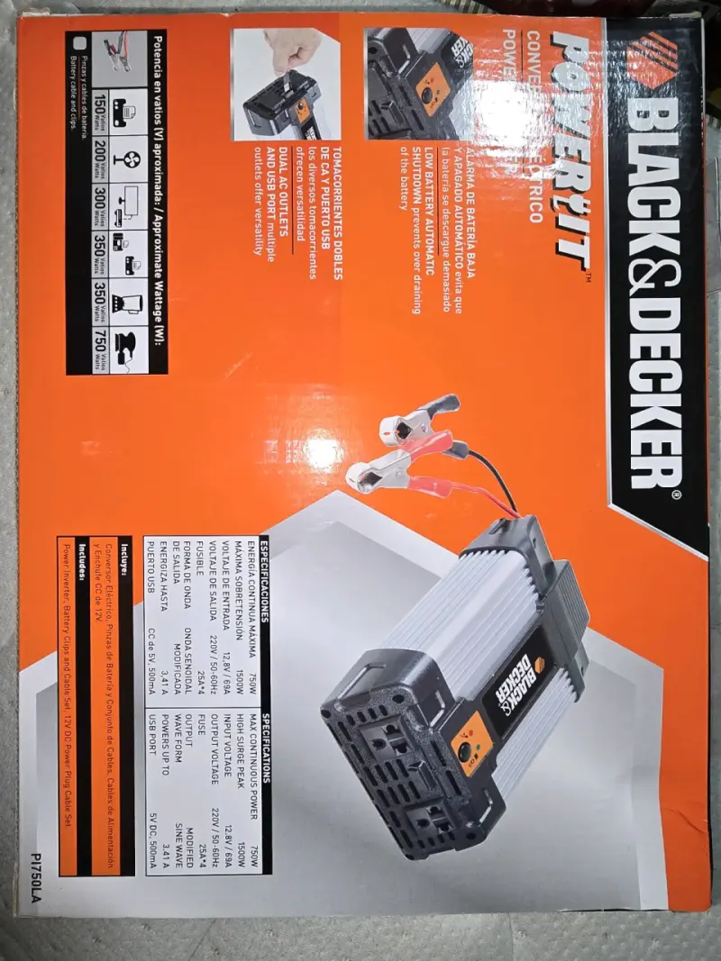 Inversor de Potencia Black & Decker 750W - 4