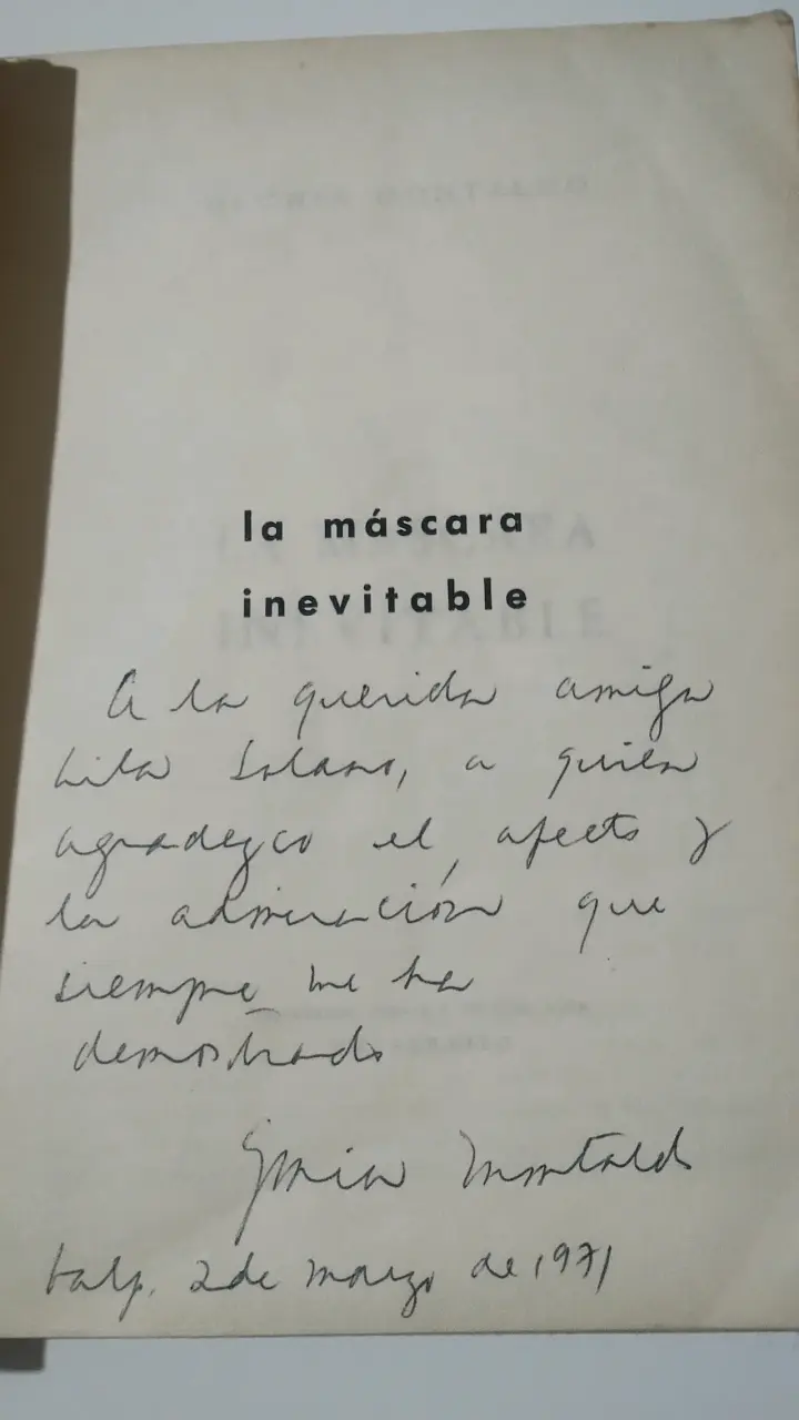 Libro 'La Máscara Inevitable' de Gloria Montaldo - 2