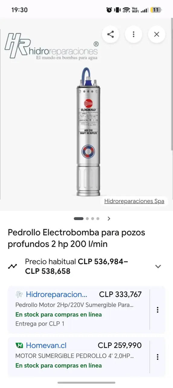 Electrobomba Pedrollo para pozos profundos 2 HP - 2