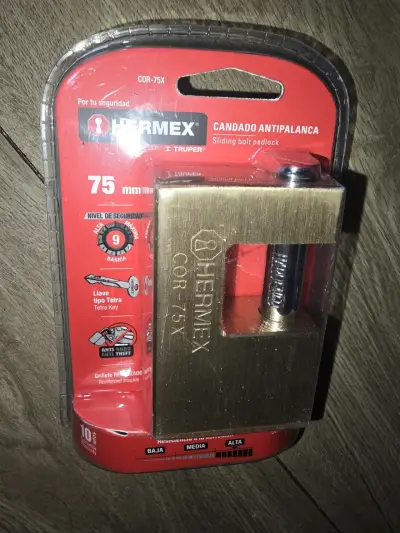 Candado Antipalanca Hermex 75 mm con Llaves - miniatura 2