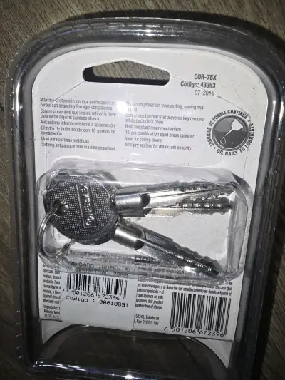 Candado Antipalanca Hermex 75 mm con Llaves - miniatura 5