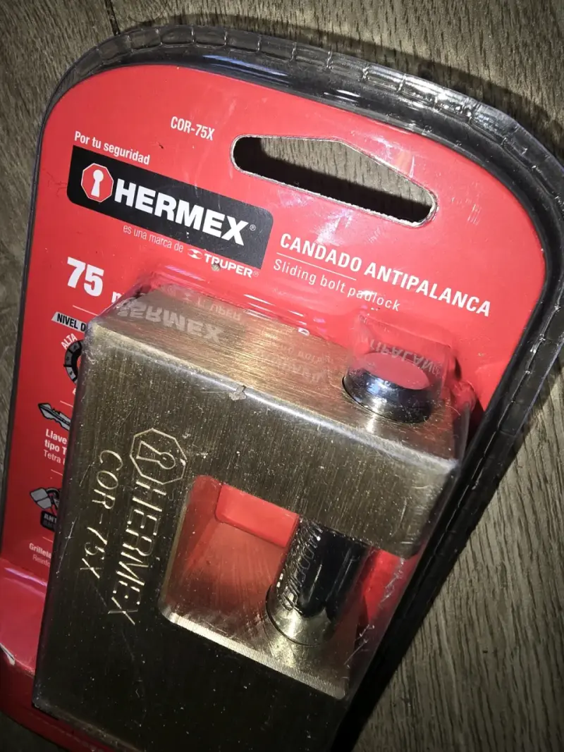 Candado Antipalanca Hermex 75 mm con Llaves - 6