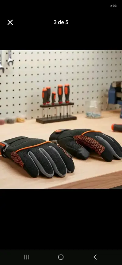 Guantes Activex de trabajo negros refuerzo naranja - miniatura 3