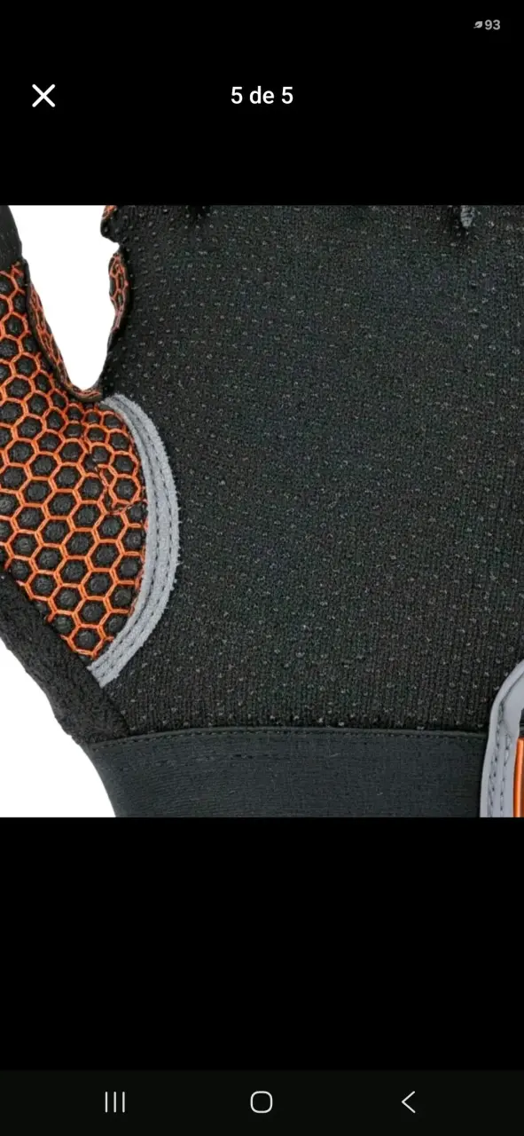 Guantes Activex de trabajo negros refuerzo naranja - 4