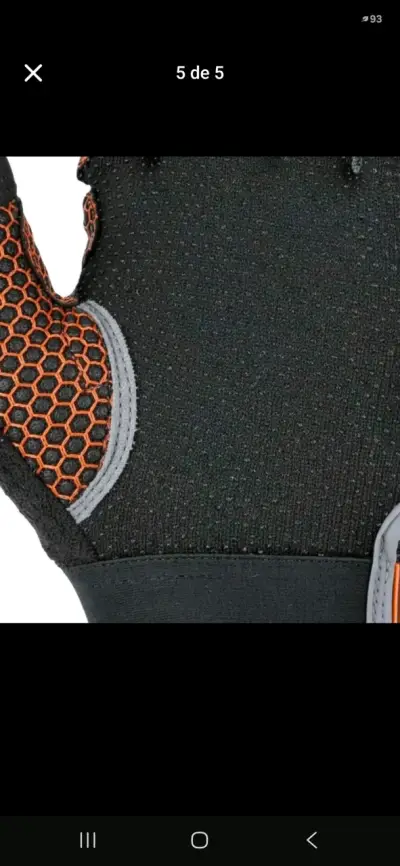 Guantes Activex de trabajo negros refuerzo naranja - miniatura 4