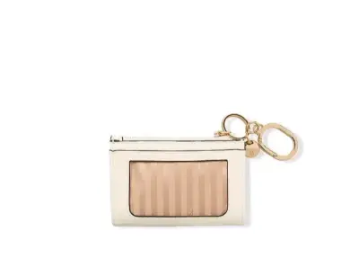 Tarjetero plegable con llavero blanco Victoria's Secret - miniatura 3