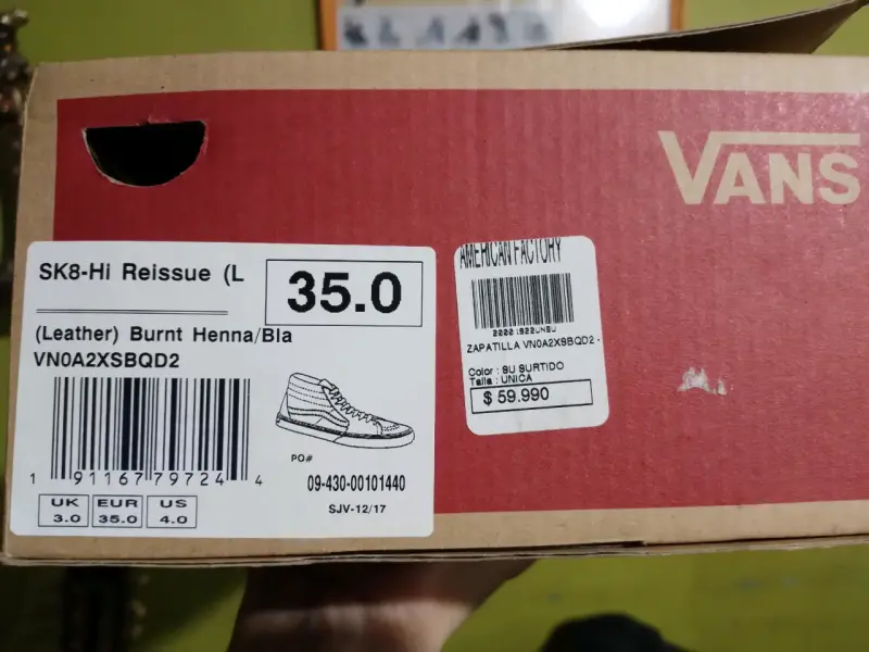 Zapatillas Vans Talla 35 Modelo Sk8 Hi Reissue - 4