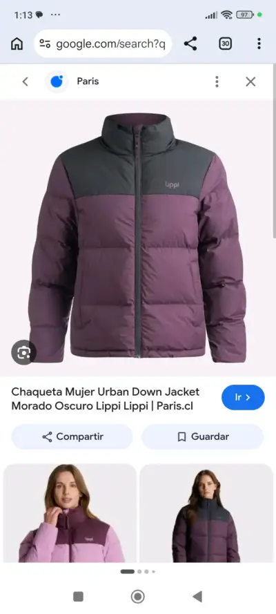 Chaqueta Mujer Urban Down Morado Lippi - miniatura 1