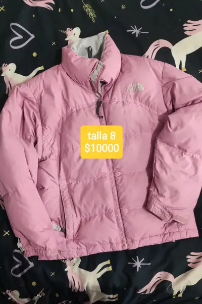 Abrigo de niña rosa con capucha talla 10 - miniatura 3