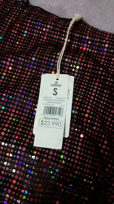 Vestido corto de lentejuelas brillante - miniatura 2