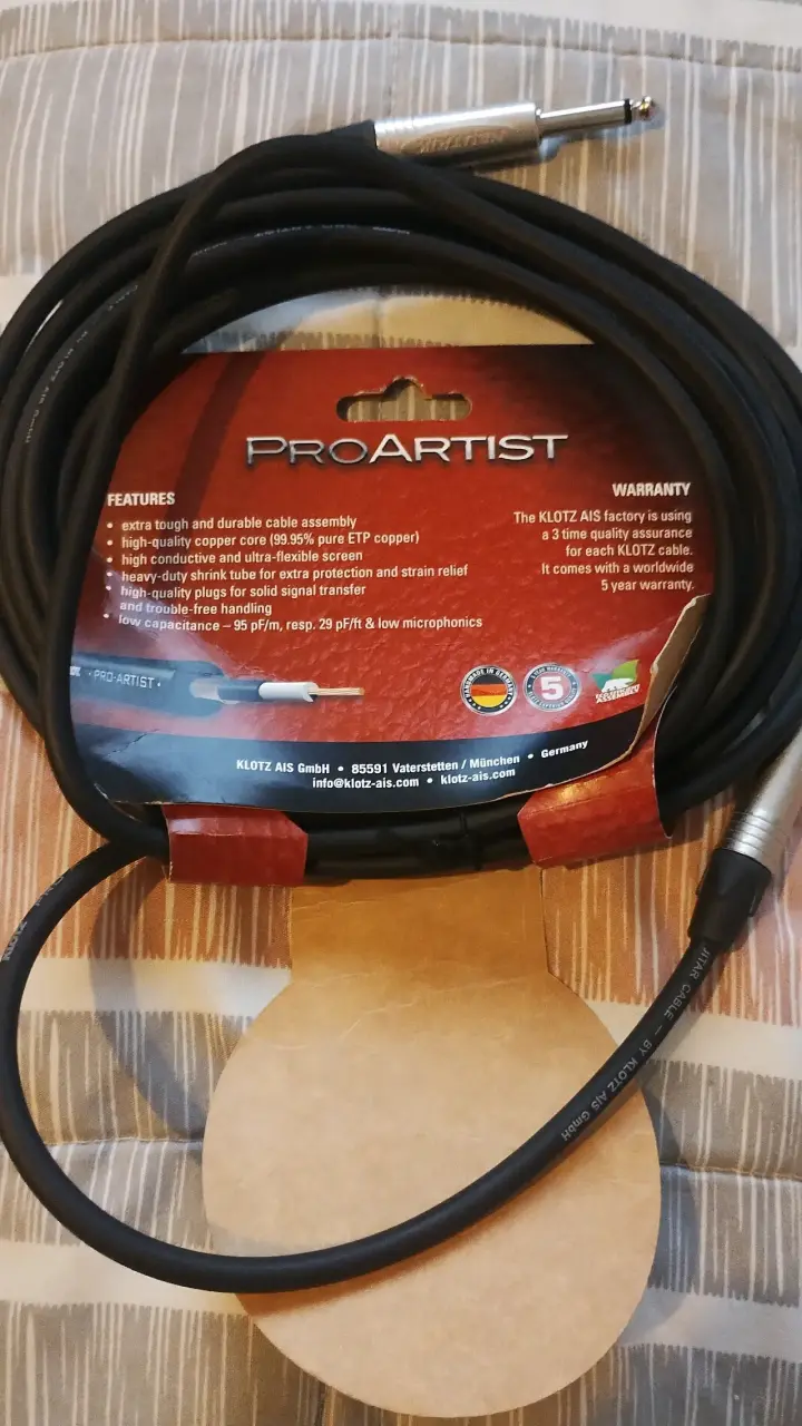 Cable de guitarra Klotz ProArtist 4.5m - 2