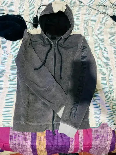 Polerón con capucha Armani Exchange gris - miniatura 1