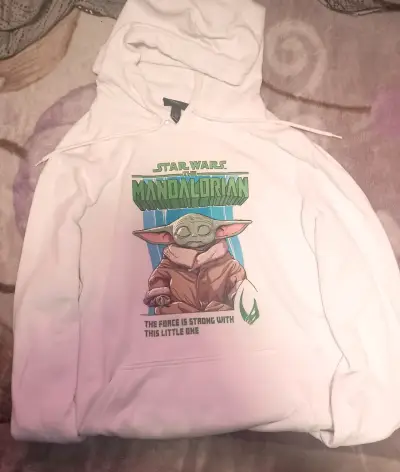Polerón Star Wars The Mandalorian blanco talla M - miniatura 1