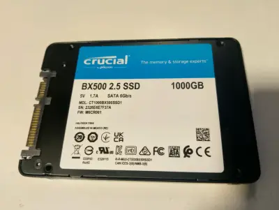Disco SSD Crucial BX500 1tb (1000GB) 2.5 pulgadas - miniatura 1