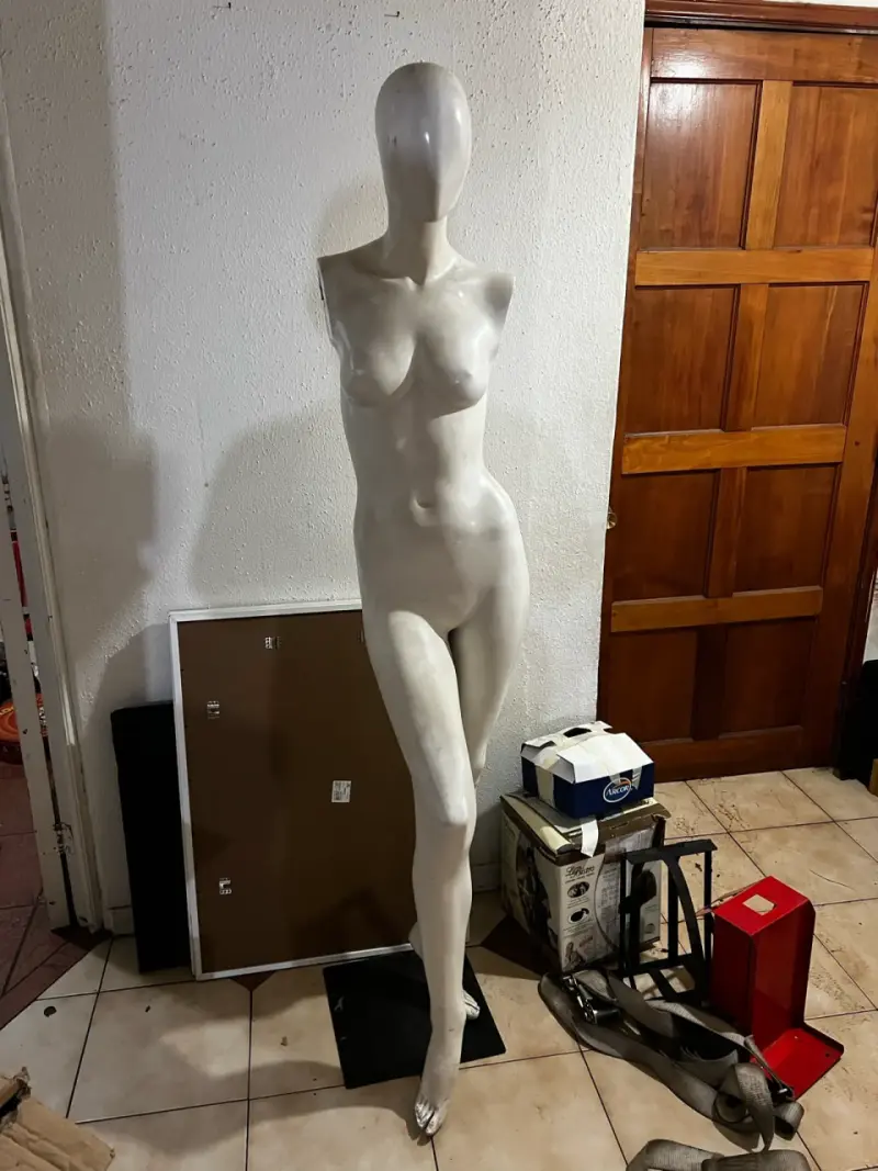 5 Busto de maniquí vintage en pedestal - 5