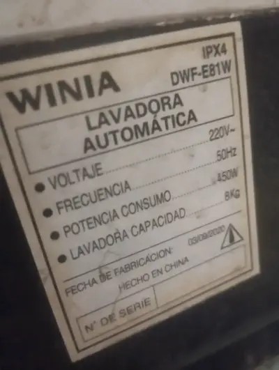 Lavadora automática Winia 8 kg con Wind Dry - miniatura 6