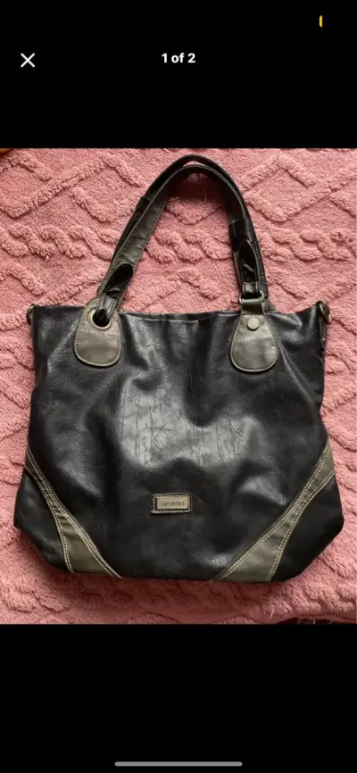 Bolso de cuero negro Azaleia con detalles - miniatura 1