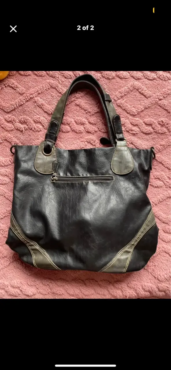 Bolso de cuero negro Azaleia con detalles - 2