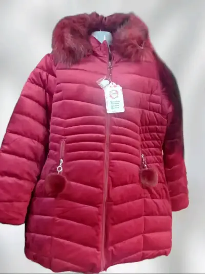 Chaqueta de invierno aterciopelada con capucha - miniatura 6
