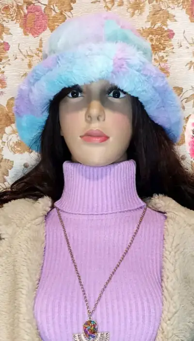 Sombrero teddy multicolor estilo bucket - miniatura 1
