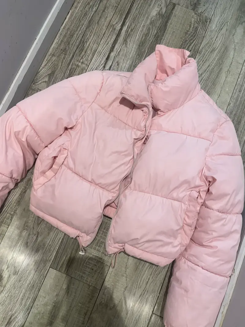 Chaqueta acolchada rosada para mujer - 2
